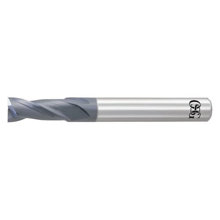 Carbide End Mill,1/2 in. dia,1 in. Cut L