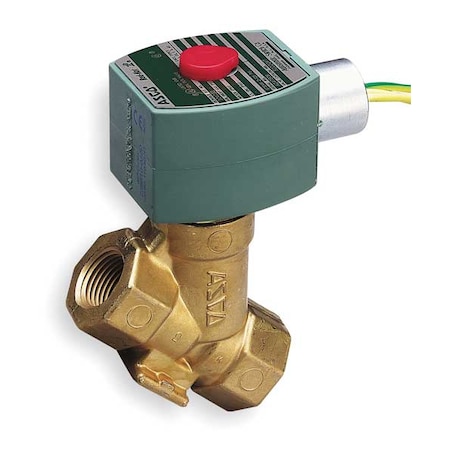 Solenoid Valve, 2-Way, 2-Position, Normally Closed, 1/2 in Pipe Size, 120V AC, High Temperature