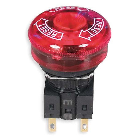 Emergency Stop Push Button, 16 mm, 2NC, Red