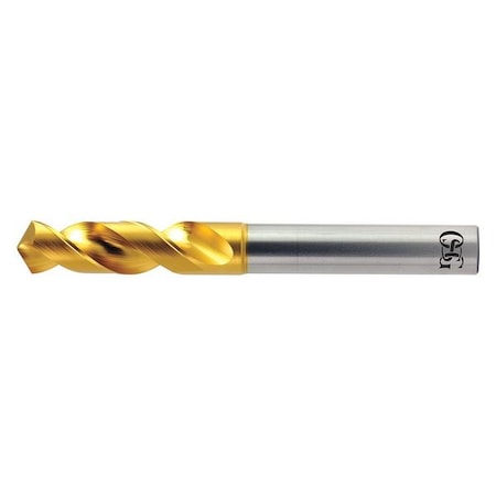 Screw Machine Drill Bit, 1.60 mm Size, 140  Degrees Point Angle, High Speed Steel, TiAlN Finish