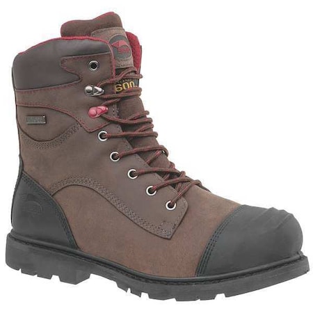 Men's 8-Inch Work Boot, 12, Composite Toe, 8 in H, Brown, A7573