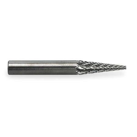 Carbide Bur,Pointed Cone,1/8,dbl Cut