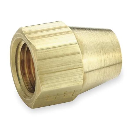 Short Nut, 45deg, Brass, Tube, 3/8 In., PK10, Max. Pressure: 1000 psi