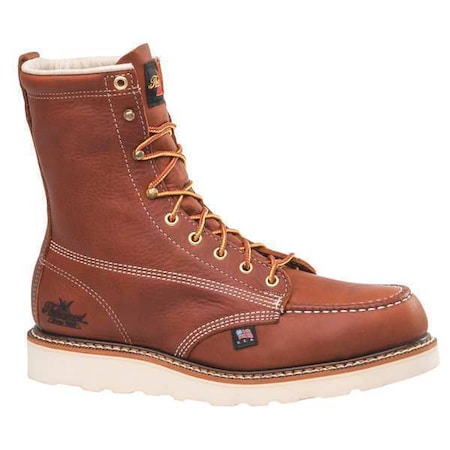 Men's 8-Inch Work Boot, 10 D, Steel Toe, 8 in H, Light Brown, 8044208