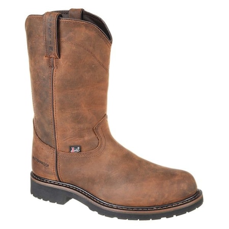 Men's Wellington Boot, 11 EE, Steel Toe, 10 in H, Tan, WK4961