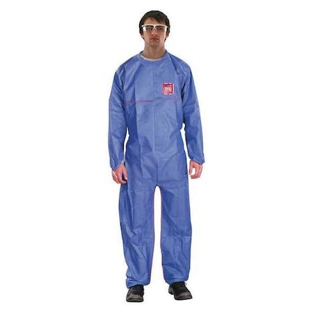 Collared Coveralls, Xl, Navy, FR SMMS, Storm Flap, Zipper