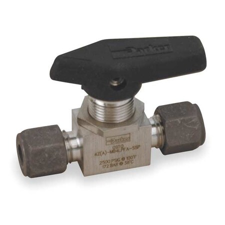 3/8" Compr Stainless Steel Mini Ball Valve Inline