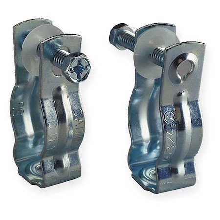 Clamp, Conduit; EMT; Pipe Use, 2 in, Steel, Galvanized