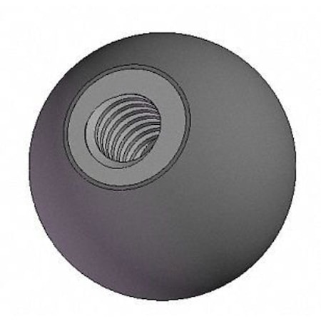 Ball Knob Soft Touch, 5/16-18 Thread Size, 1.125"L, Steel