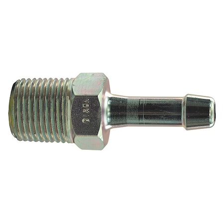 Barbed Hose Fitting,Hose ID 3/8",NPT