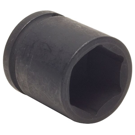 WESTWARD 1/2 in Drive Impact Socket, Standard, Black Oxide,1 in