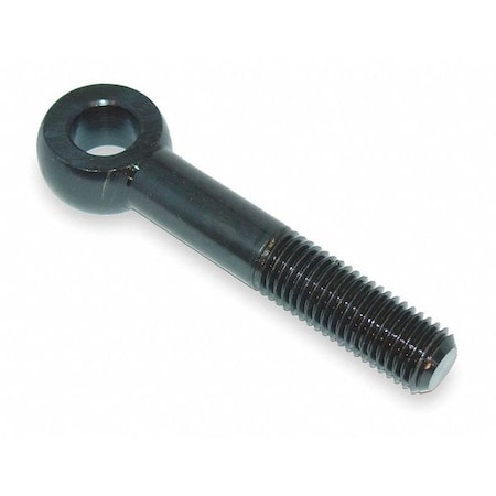 Eye Bolt With Shoulder, 3/8"-16, 2-5/8 in Shank, 5/16 in ID, Steel, black oxide