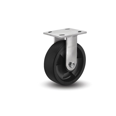 8" X 2" Non-Marking Nylon Glass Filled Hi Temp Rigid Caster, No Brake, Loads Up To 1250 lb