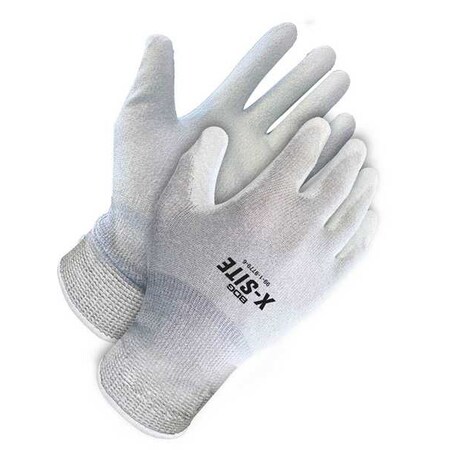 Coated Gloves, Polyurethane, Sandy, Palm, Not Rated Abrasion Level, XS (6) 1 PR