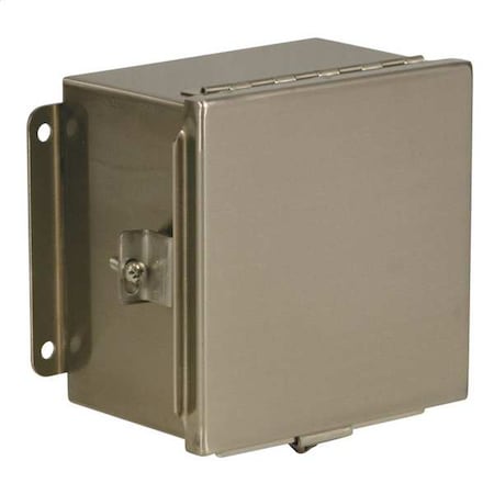 Screws and Clamps Electrical Enclosures, 6 in H, 4 in D, 4 in W, 12, 13, 4, 4X, 304 Stainless Steel