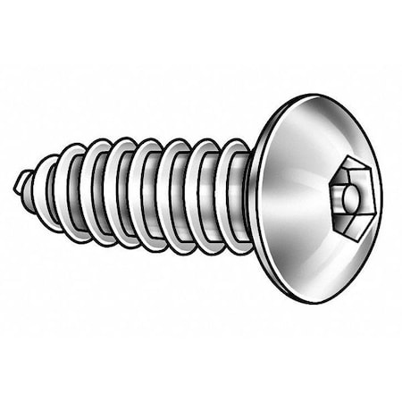 Tamper Resistant Screw, 1-1/4 in, Black Oxide Finish, Steel, Button Head Torx Drive, 25 PK