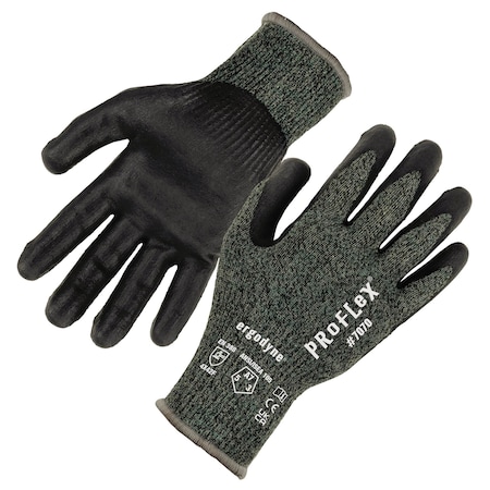 ANSI A7 Nitrile Coated CR Gloves, Green, Size XL, PR