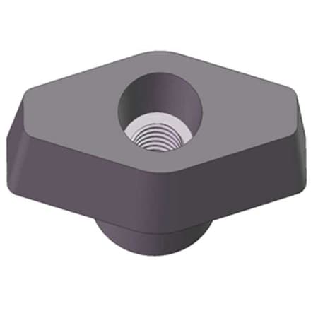 T Knob, 1/4-20 Thread Size, 1"L, Thru Tap, Steel