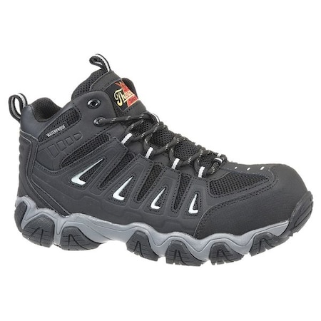 Unisex Hiker Boot, 13, Composite Toe, 4 in H, Black, 804-6292