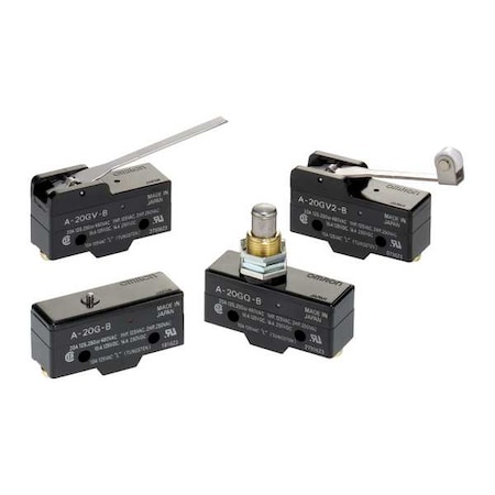 Snap Action Switch, Pin, Plunger Actuator, SPDT, 15 A at 250 V AC Contact Rating