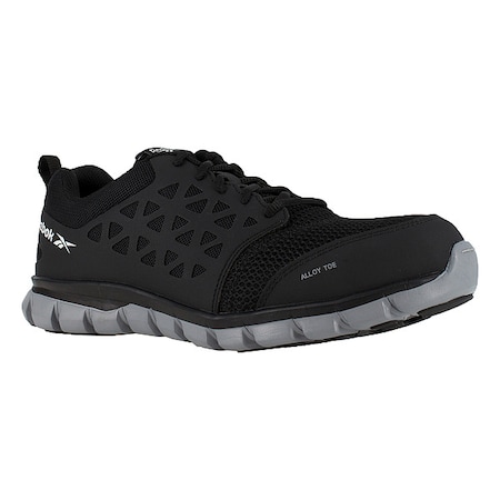 Men's Athletic Shoe, Alloy Toe, Mesh Upper, EVA Outsole, Lace Up, Black, 10 1/2 EEEE