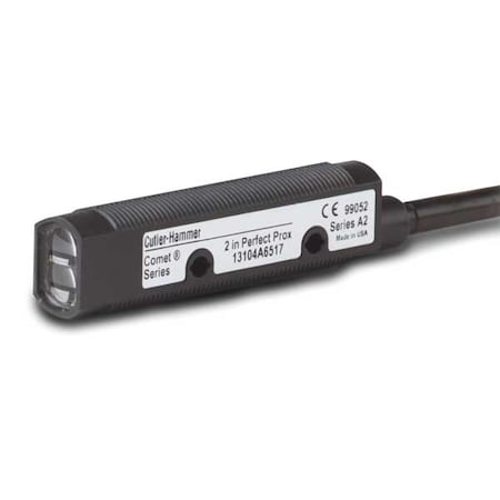 Diffuse Photoelectric Sensor, Bare Wire, Straight, Cylindrical, Selectable Light On/Dark On, NPN and PNP