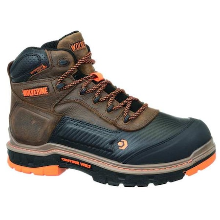 Men's 6-Inch Hiker Boot, 11 1/2, CarbonMAX Toe, 6 in H, Brown, W10717