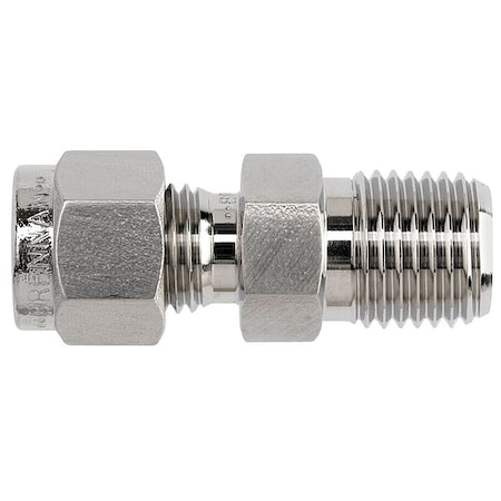 Strt, SS, Comp. 1/2 in, MNPT 3/8 in