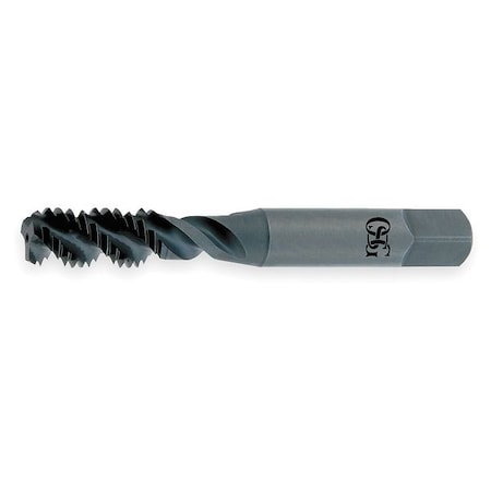Spiral Flute Tap, 5/16"-18, Bottoming, UNC, 3 Flutes, Bright