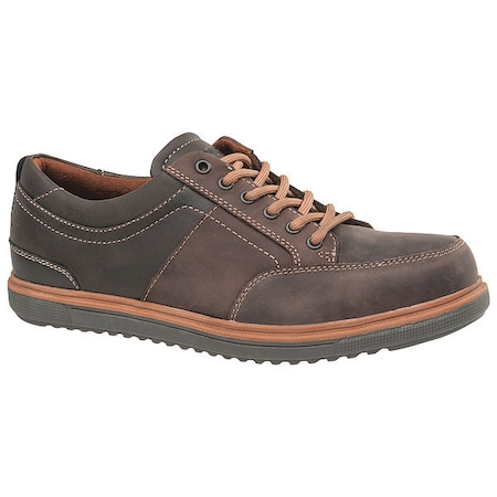 Men's Oxford Shoe, 11 1/2, Leather Upper, Steel Toe, Oxford H, Brown, FS2600