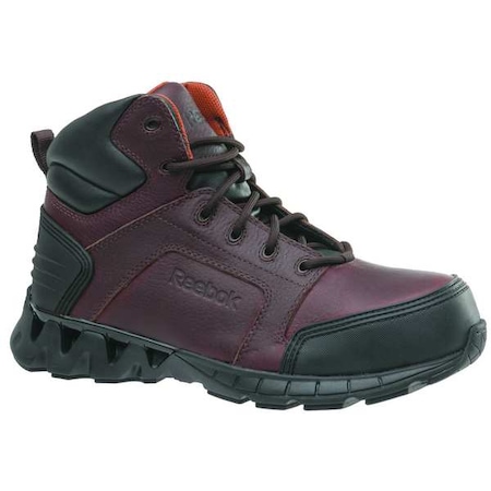Men's 6-Inch Work Boot, 7 1/2, Composite Toe, 6 in H, Black/Brown, RB7005