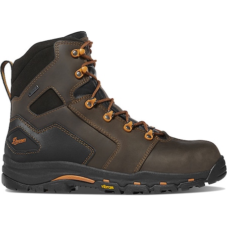 Men's Composite Toe 6-Inch Work Boot, Brown/Orange, 8 1/2, EE, 13879