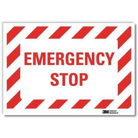 Safety Decal, 7 in H, 10 in W, Aluminum, Vertical Rectangle, English, U7-1154-RD_10X7
