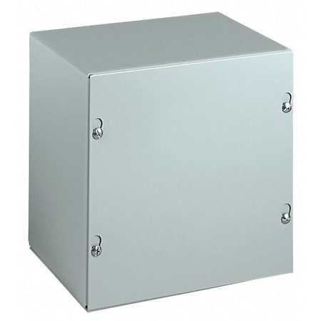 Captive Screws Electrical Enclosures, 4 in H, 4 in D, 4 in W, 1, Steel