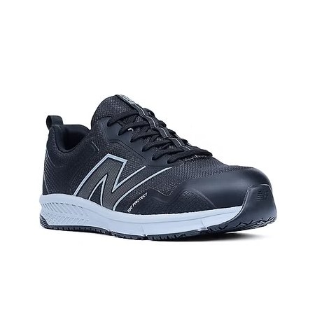 Men's Athletic Shoe, Synthetic Fabric, Synthetic Leather Upper, Black/Gray, 8