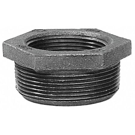 Hex Bushing Hex Bushing, 2-1/2" x 3/4" Pipe, FNPT x MNPT, Malleable Iron, Class 125