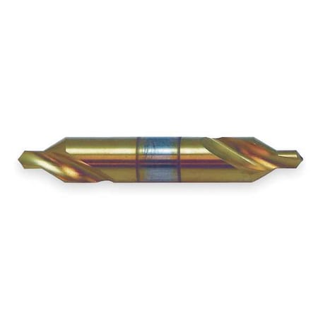 Drill/Countersink Bit,60 Deg,No 2,HSS,TiN