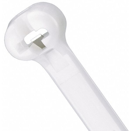 Cable Tie, 14-1/2 in L, 4 in Max Bundle Dia., Natural, Nylon 6/6, 40 lb Strength, 100 PK