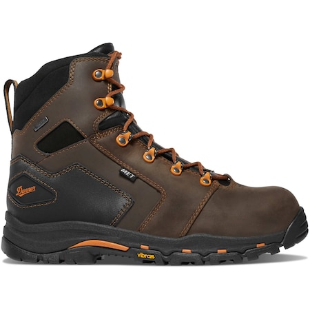 Men's 6-Inch Work Boot, 11 D, Brown, Orange, 13880