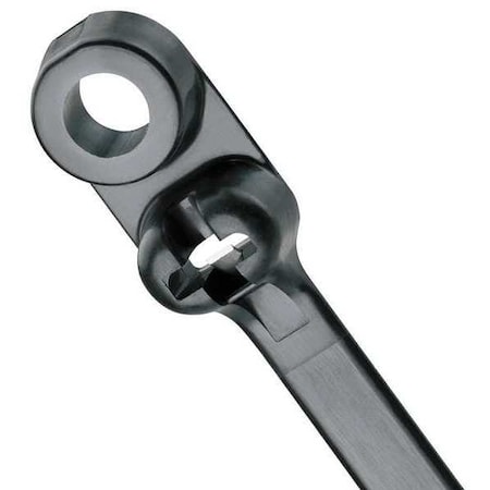 Cable Tie, 15-1/2 in L, 4 in Max Bundle Dia., Black, Nylon 6/6, 120 lb Strength, 50 PK