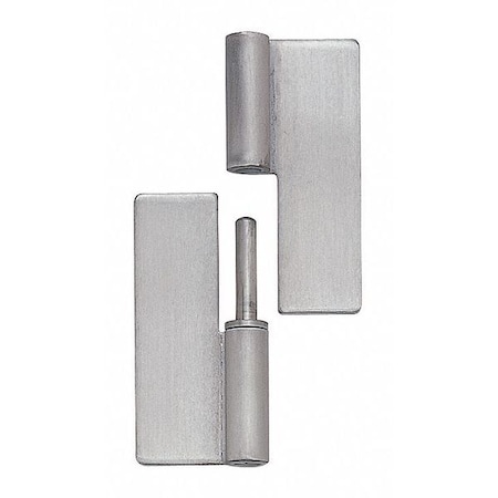 Lift-Off Hinge, 304 Stainless steel, Weld-On Mounting, 1 19/64 in Leaf W x 3 15/16 in Leaf H