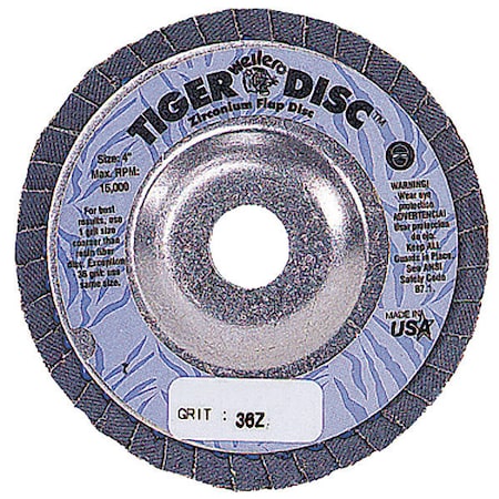 Arbor Flap Disc, 4-1/2, 36, Extra Coarse