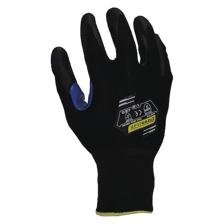 Coated Gloves, Foam Nitrile, Foam, Palm, 3 Abrasion Level, Black, 2XL (11) 1 PR