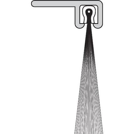 Brushseal, Dock Leveler, Nylon, 1-1/8-in 90 Degr Holder,3-in Brush, 94-in.