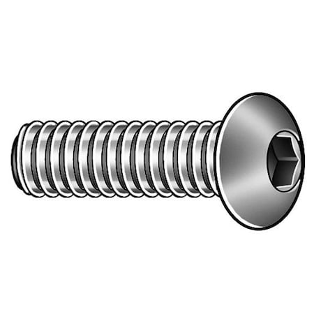 #10-32 Socket Head Cap Screw, Button, Black Oxide Alloy Steel, 3/4 in Length, 100 PK