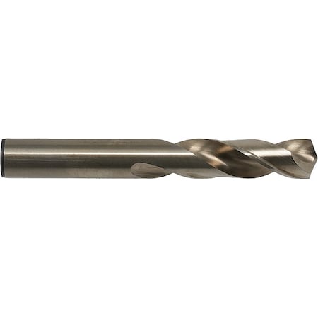 Screw Machine Drill Bit, #22 Size, 135  Degrees Point Angle, Cobalt Steel, Straw/Bronze Finish