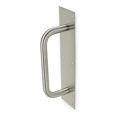 Door Pull Plate, Stainless Steel, 12"L x 3"W, 0.50" Proj.