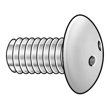 #10-32 x 3/4 in Spanner Truss Tamper Resistant Screw, Plain Finish, 18-8 Stainless Steel, 10 PK