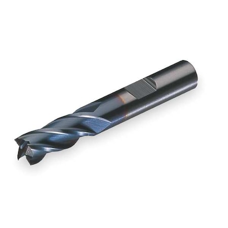 4-Flute HSS Center Cutting Square Single End MIll Cleveland HG-4C-TC TiCN 1/8x3/8x3/8x2-5/16