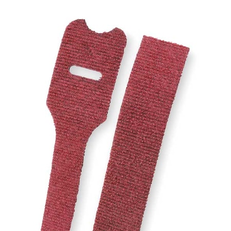 Cable Tie, 8 in L, 1.90 in Max Bundle Dia., Red, Nylon, 40 lb Strength, 10 PK
